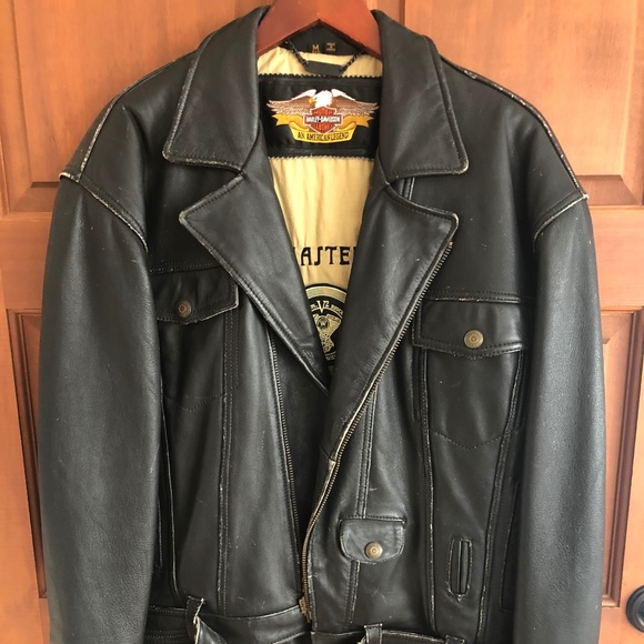 Men’s Harley Davidson distressed motorcycle jacket